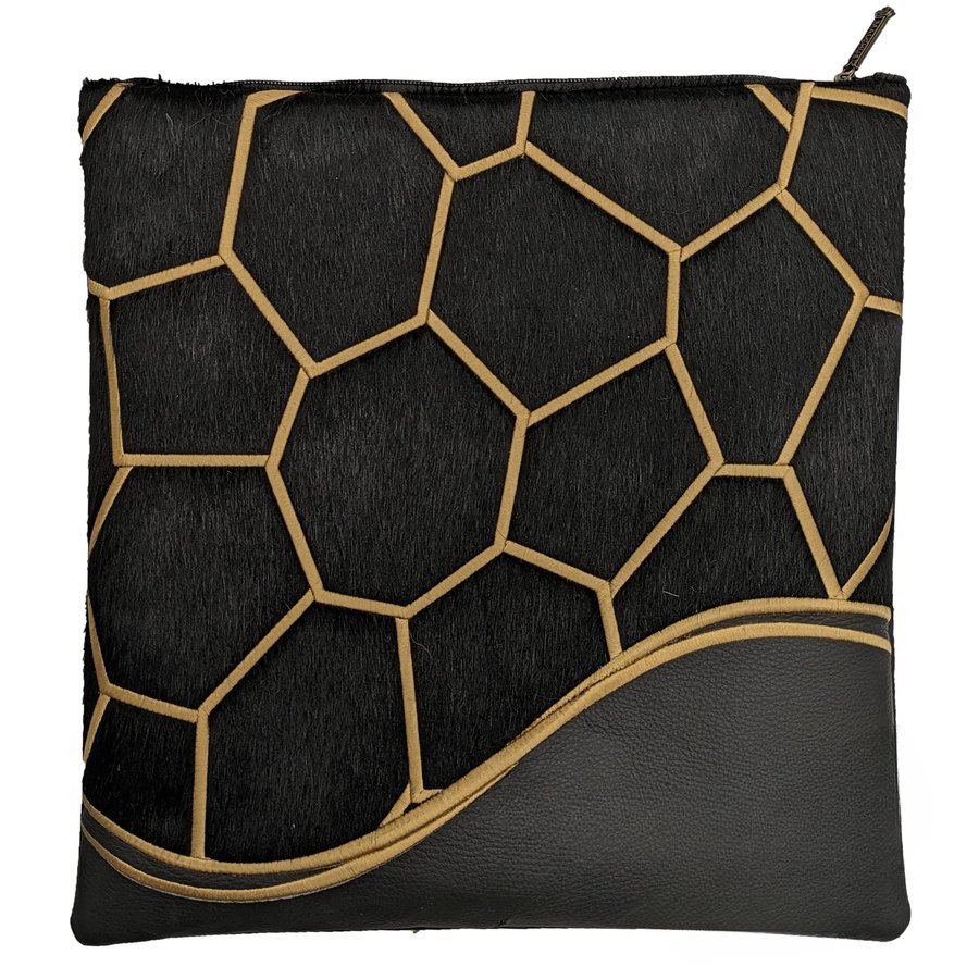 Tallis Bag Design MC 1357 - Black Leather and Fur