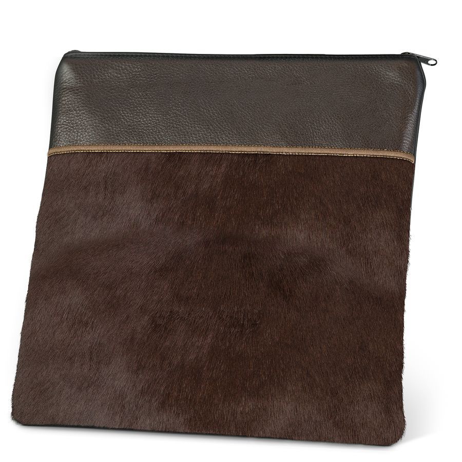 Tallis and Tefillin Bag Design 324-Brown Fur with Leather