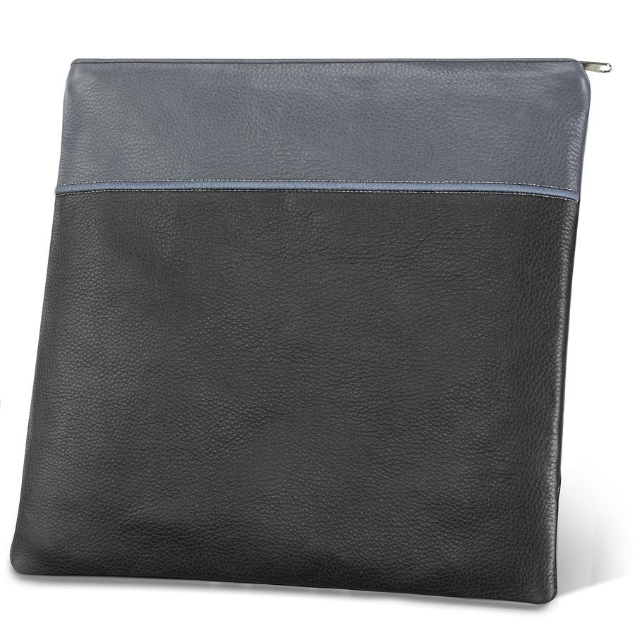 Tallis and Tefillin Bag Design 324- Black Two-Tone Leather