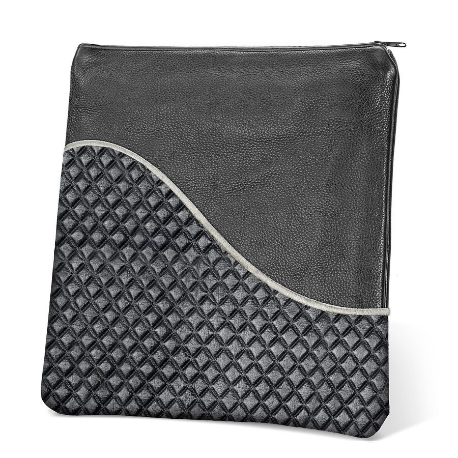 Tallis and Tefillin Bag Design 325-Diamond Leather – Black