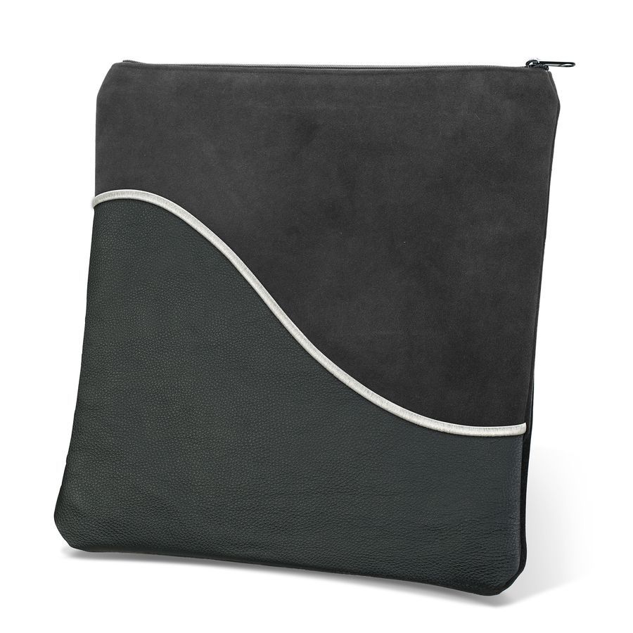 Tallis and Tefillin Bag Design 325-Leather and Suede – Black