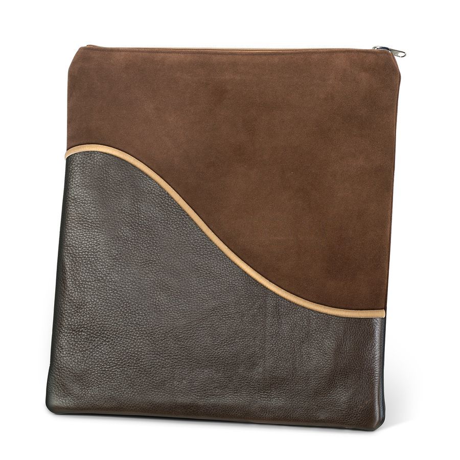 Tallis and Tefillin Bag Design 325-Leather and Suede – Brown