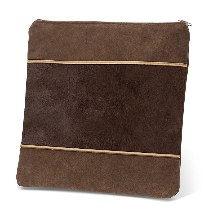 Tallis and Tefillin Bag Design 326-Fur And Suede – Brown
