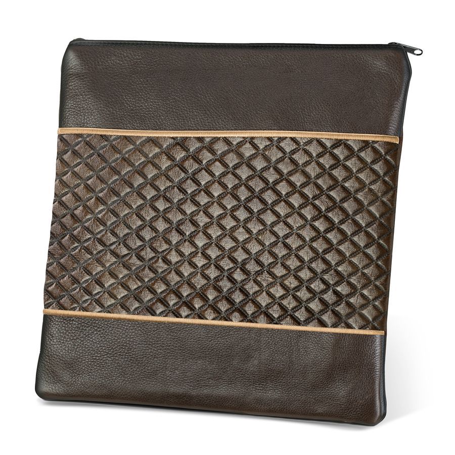 Tallis and Tefillin Bag Design 326-Diamond Leather – Brown