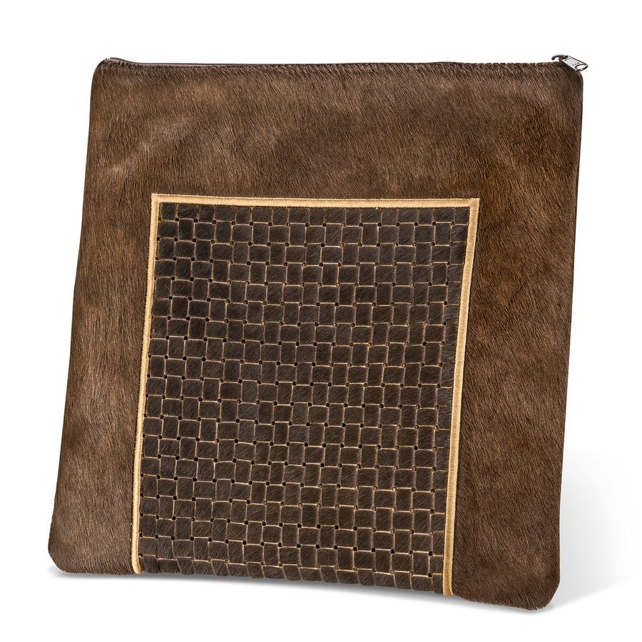 Tallis and Tefillin Bag Design 327-Brown Woven Fur – Brown