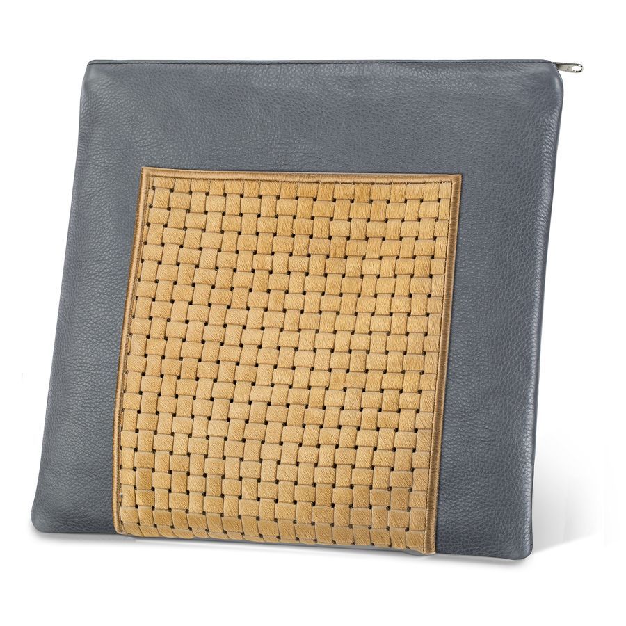 Tallis and Tefillin Bag Design 327-Camel Woven Fur with leather – Livid