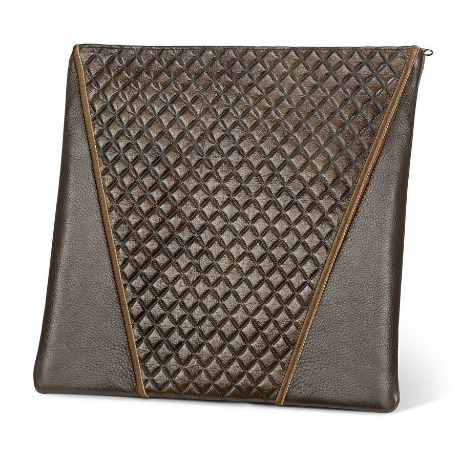 Tallis and Tefillin Bag Design 342-Diamond Leather – Brown