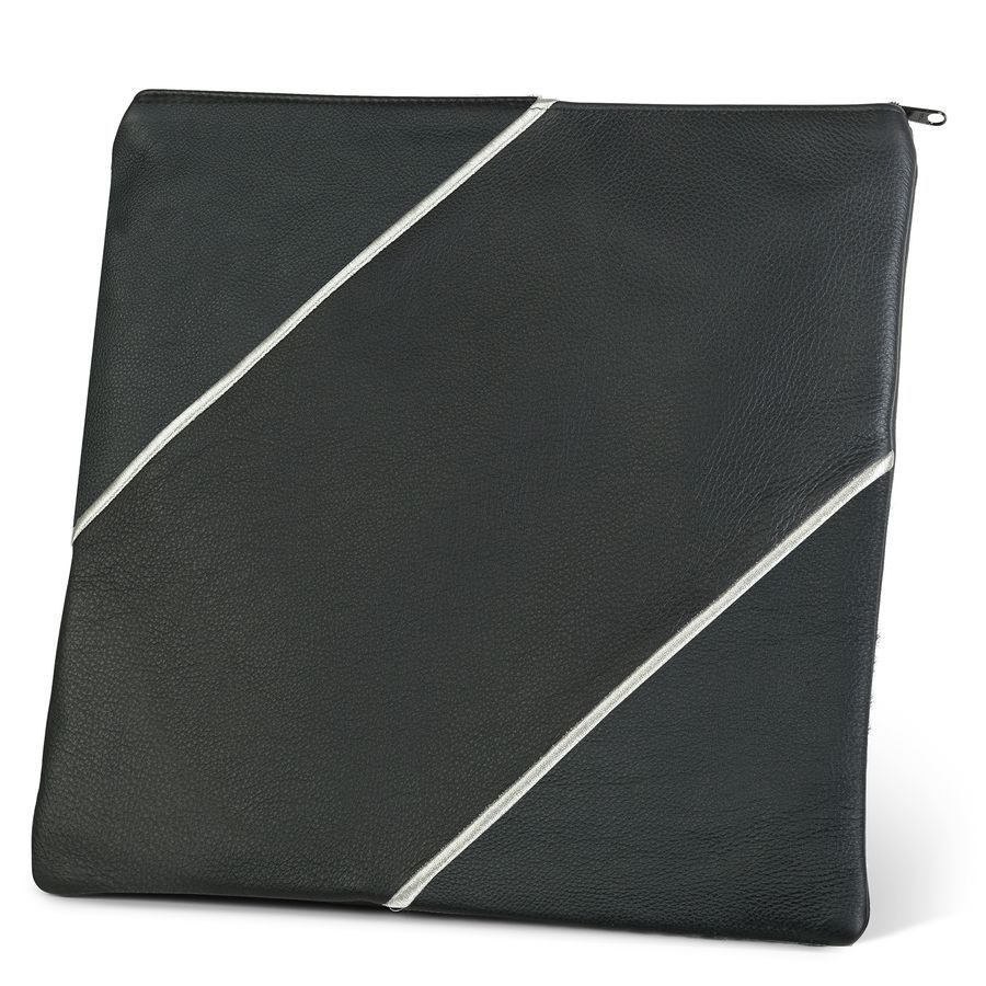 Tallis and Tefillin Bag Design 343- Solid Leather – Black