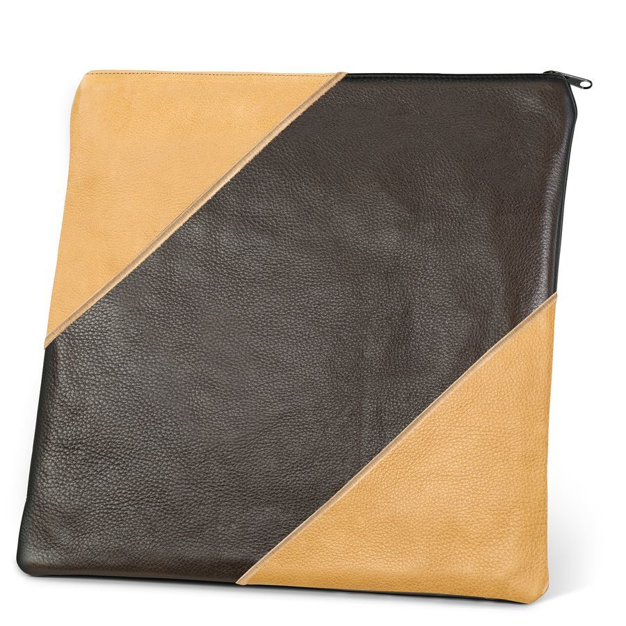 Tallis and Tefillin Bag Design 343- Camel and Brown Leather – Brown