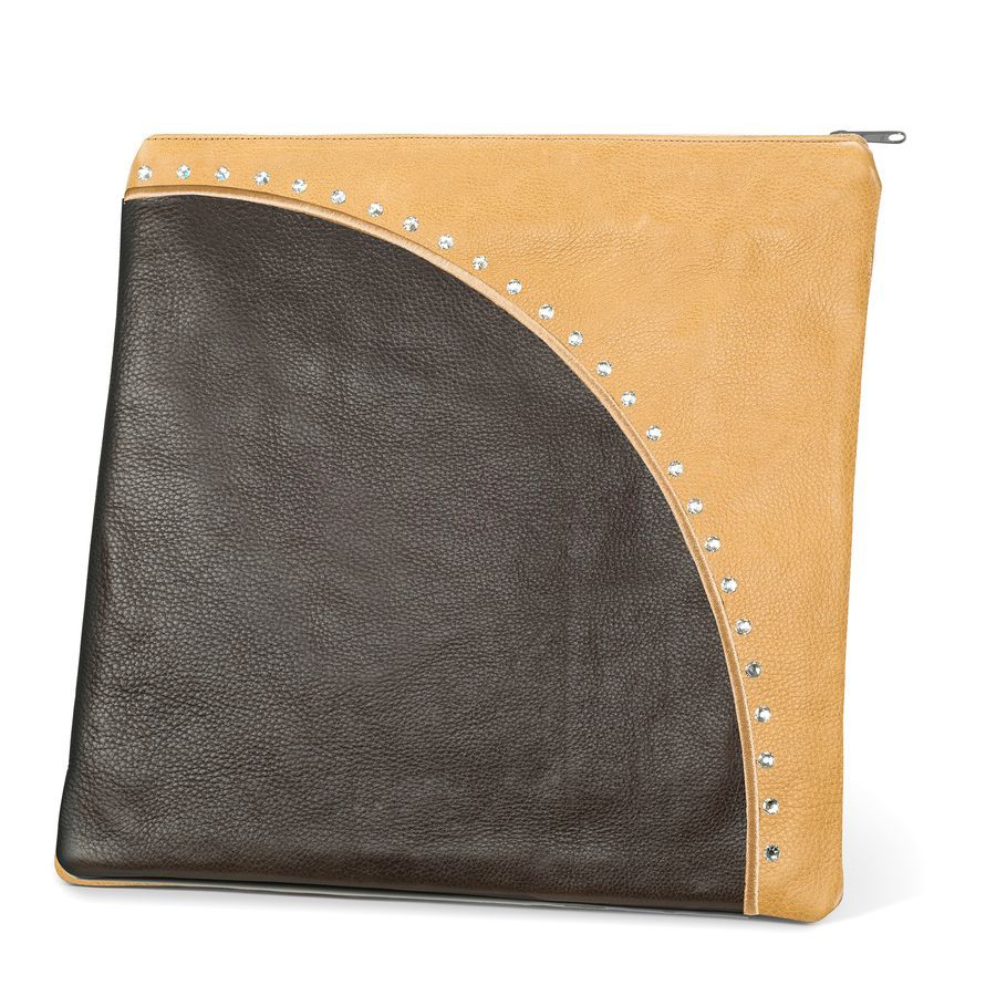 Tallis and Tefillin Bag Design 344- Camel and Brown Leather – Brown