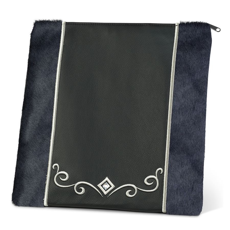 Tallis and Tefillin Bag Design 345 - Livid Fur and Leather – Black