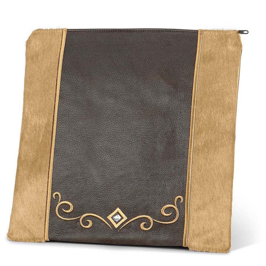 Tallis and Tefillin Bag Design 345 - Camel Fur and Leather – Brown