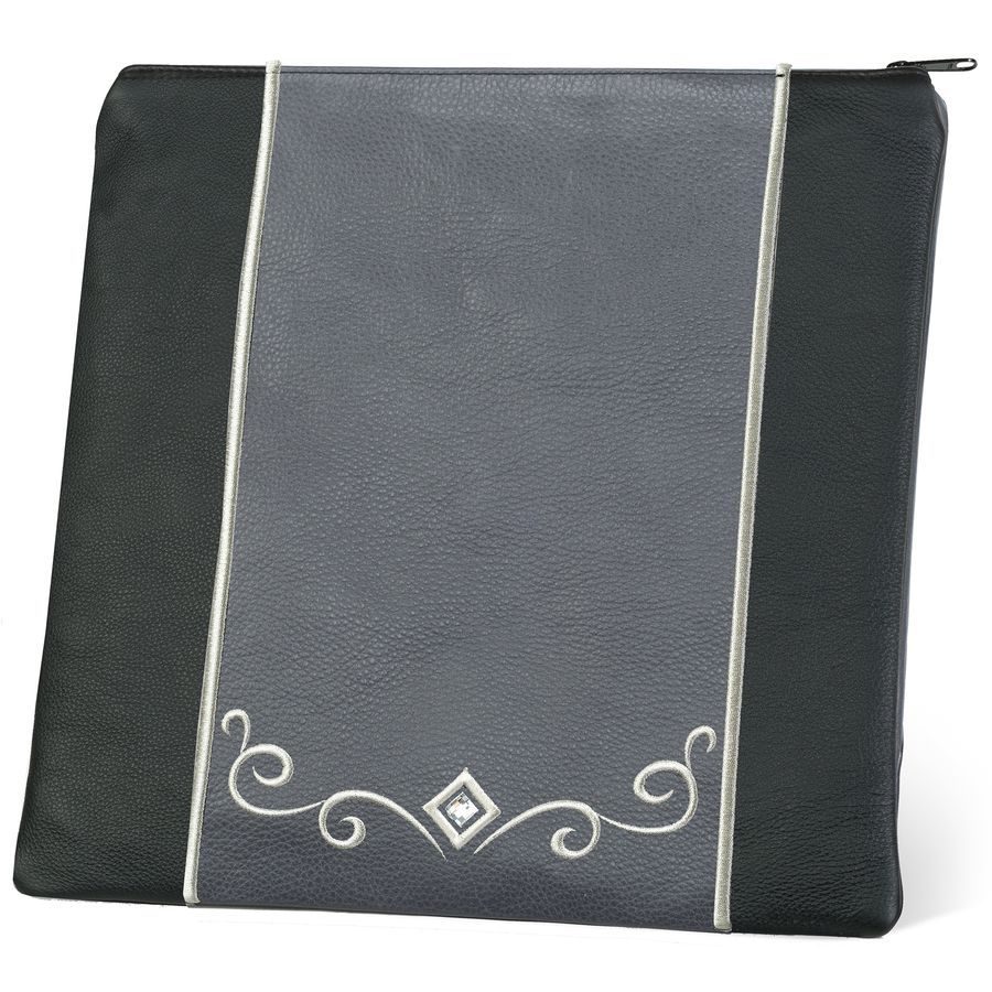 Tallis and Tefillin Bag Design 345- Black and Livid Leather – Livid