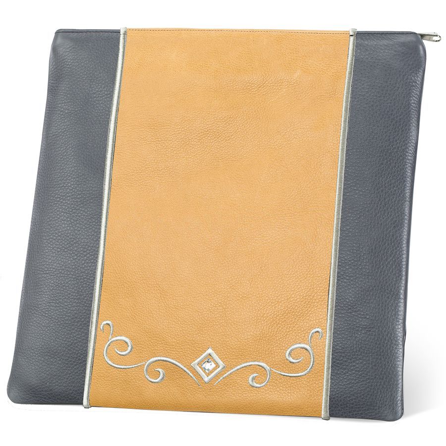 Tallis and Tefillin Bag Design 345- Camel and Livid Leather – Camel