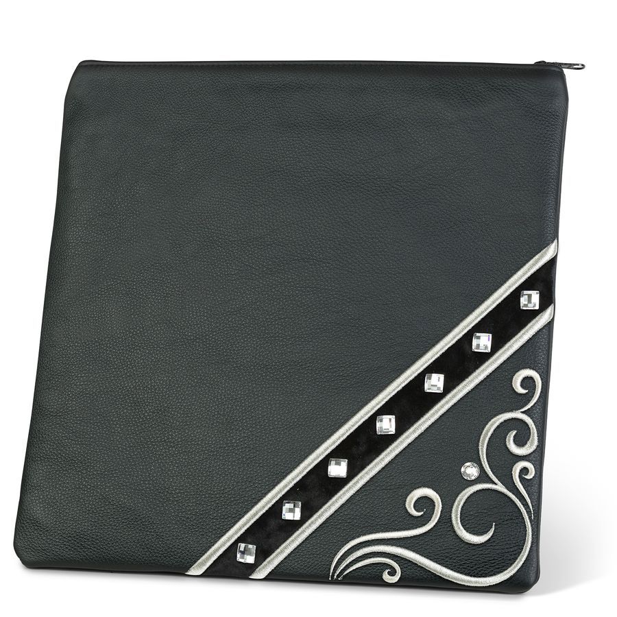 Tallis and Tefillin Bag Design 346- Solid Leather – Black