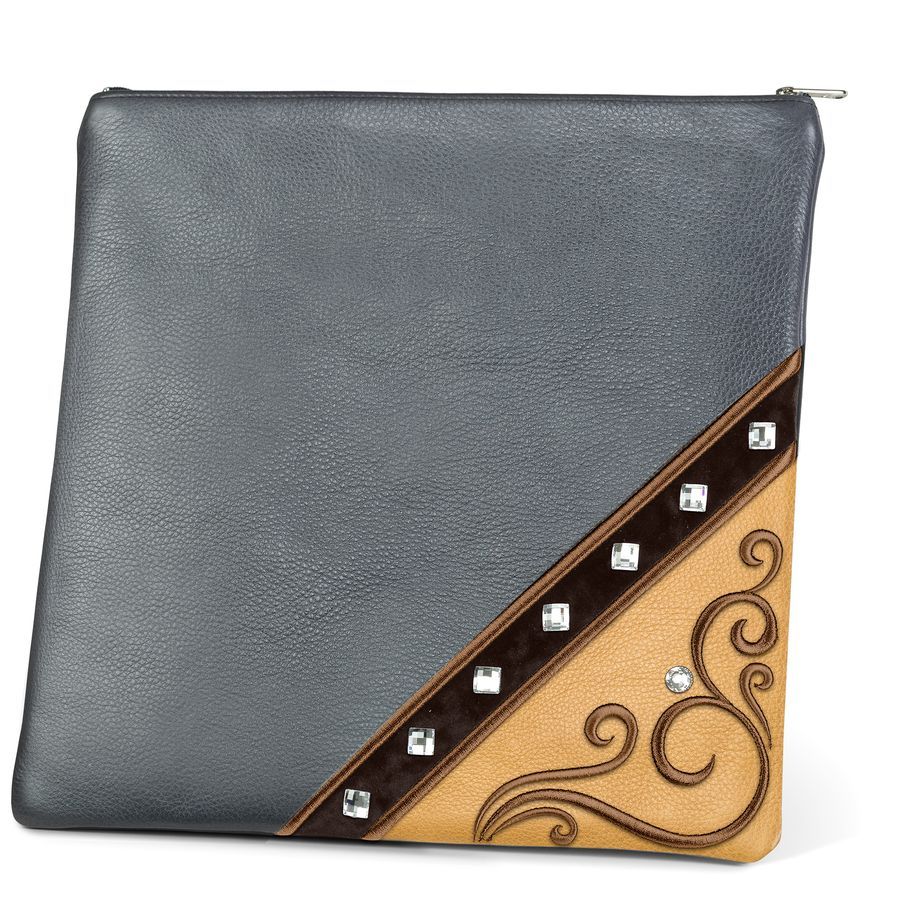 Tallis and Tefillin Bag Design 346- Camel and Livid Leather – Livid