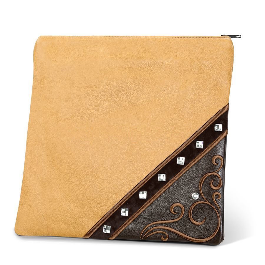 Tallis and Tefillin Bag Design 346- Camel and Brown Leather – Camel