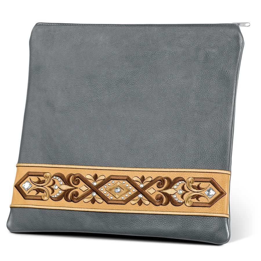 Tallis and Tefillin Bag Design 353- Camel and Livid Leather