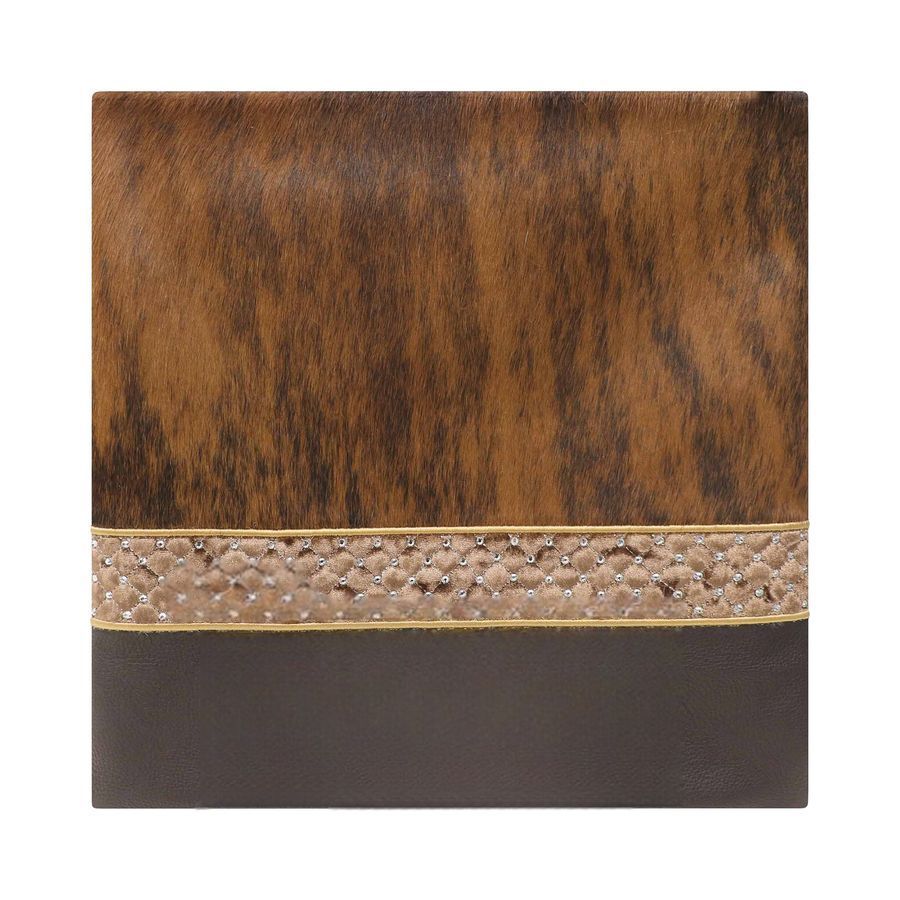 Tallis and Tefillin Bag Design 372 - Leather and Fur – Brown&Black Fur