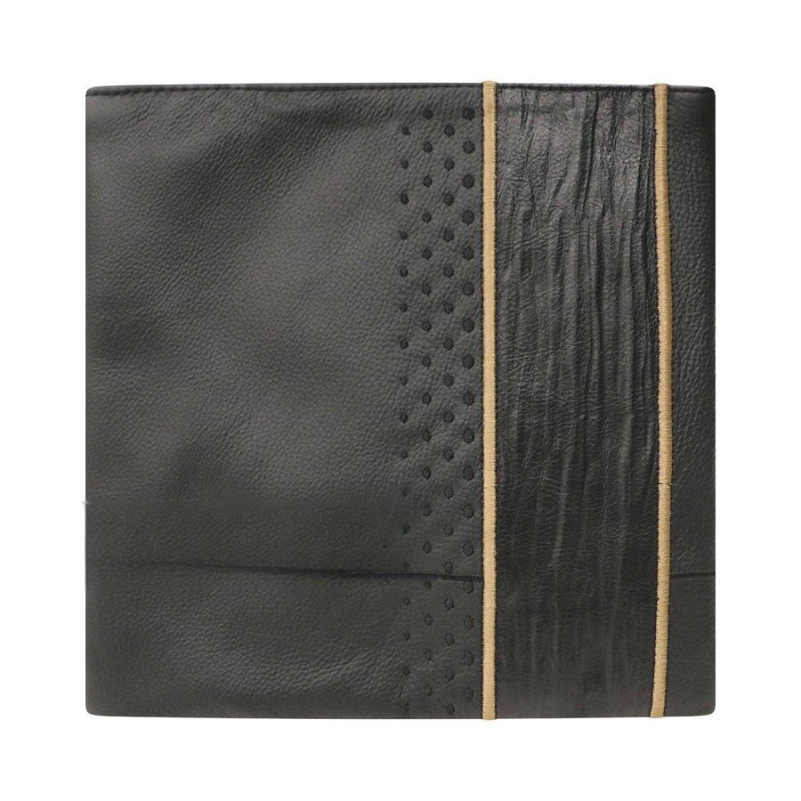 Tallis and Tefillin Bag Design 404 - Black two-tone leather – Black