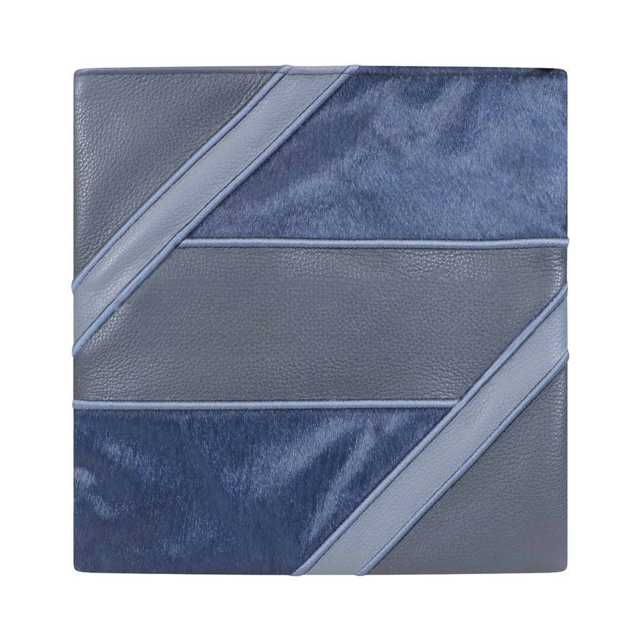 Tallis and Tefillin Bag Design 490 - Leather and Fur – Navy