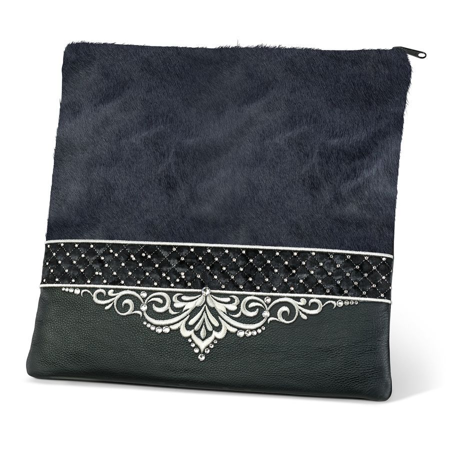 Tallis and Tefillin Bag Design 323 - Livid Fur and Leather – Black