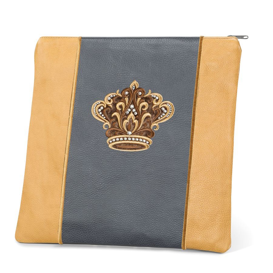 Tallis and Tefillin Bag Design 347- Livid and Camel Leather – Livid