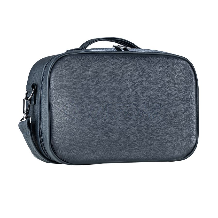 Traveling Tallit Bag Navy Leather