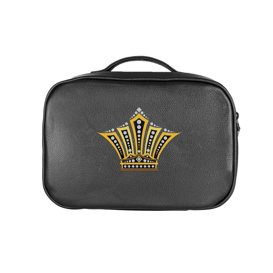 Traveling Tallit Bag Black Leather Crown 826 – Black